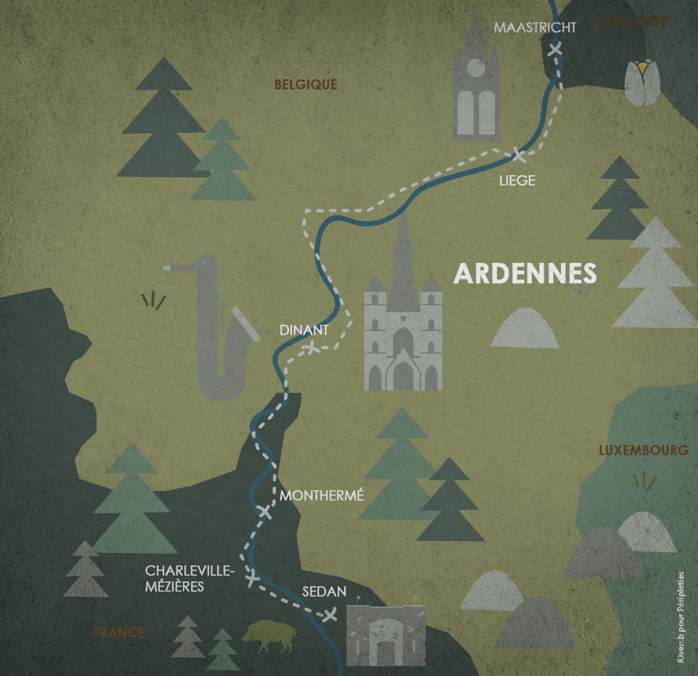 Itinéraire camping-car meuse