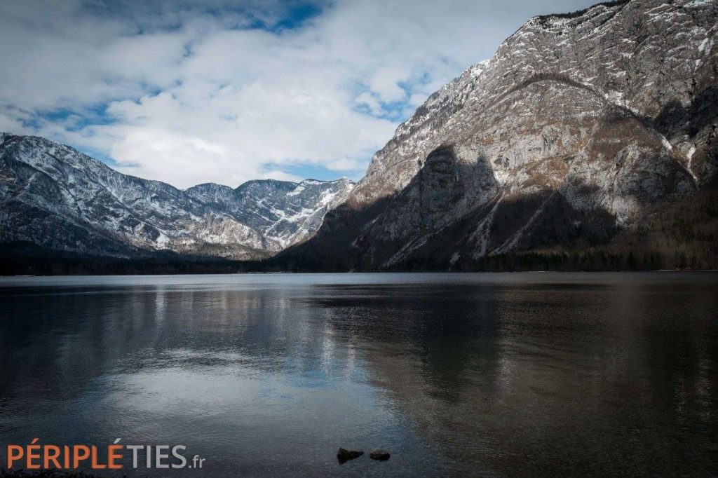Lac de Bohinj sous la neige en mars 2016