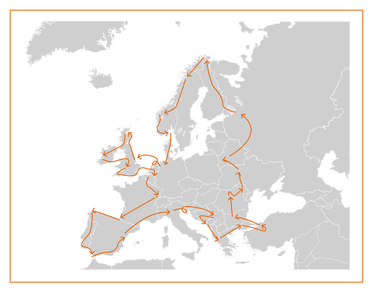 carte tour europe camping car