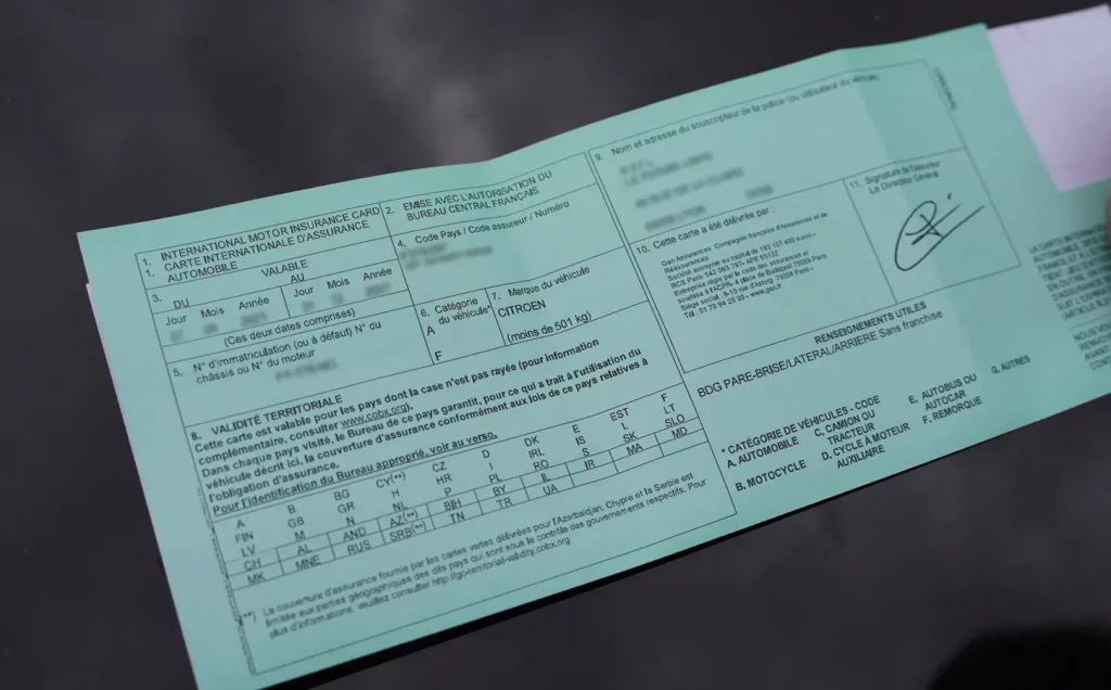 carte verte assurance