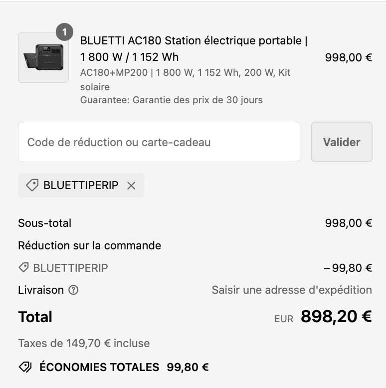 code réduction bluetti