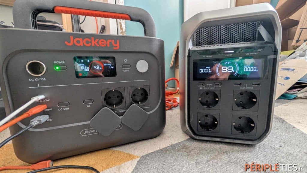 batterie nomade jackery et ecoflow comparatif