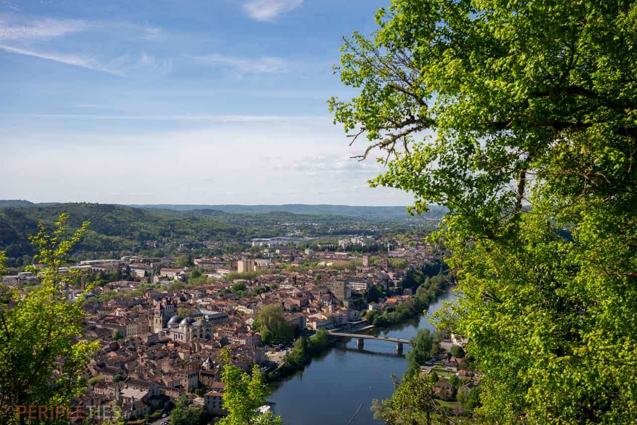 Vue sur Cahors depuis le Mont Saint-Cyr