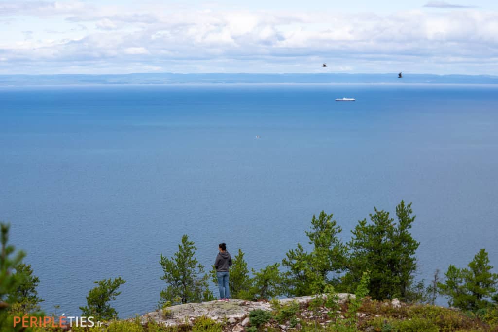 Vue sur le fleuve Saint-Laurent depuis au Québec